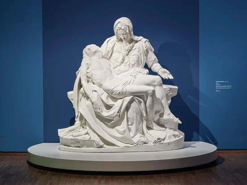 Michelangelo's Pietà: White Marble Sculpture of Mourning and Compassion