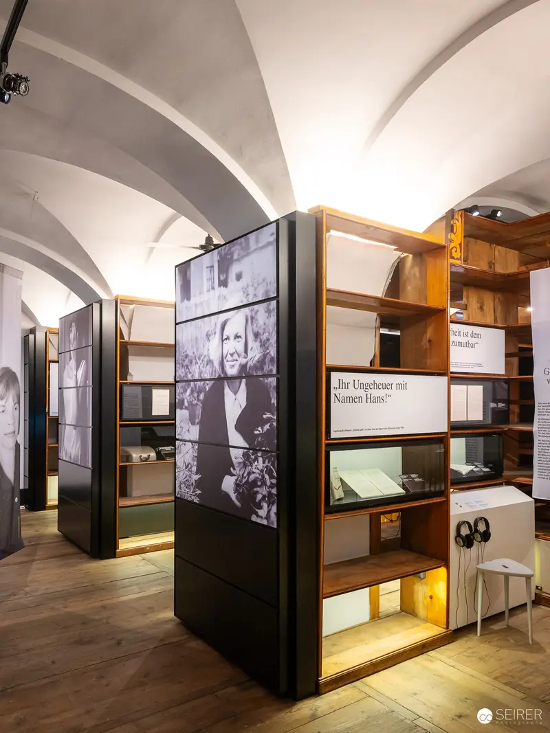 Exhibition View of "Ingeborg Bachmann - Eine Hommage" at Literature Museum