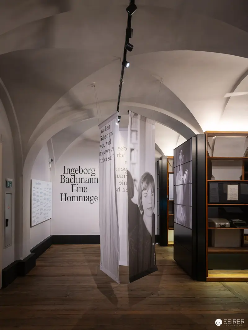 Exhibition View of "Ingeborg Bachmann - Eine Hommage" at Literature Museum