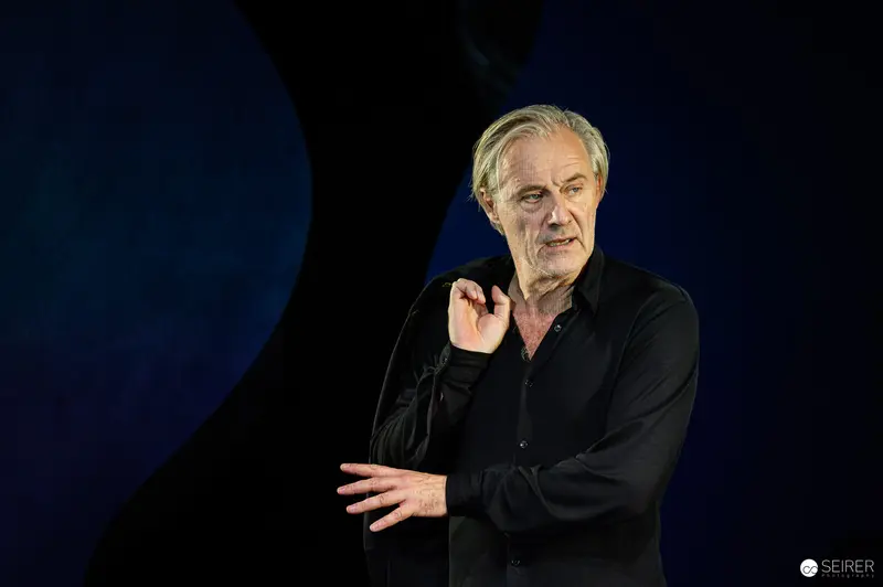 Frank Wedekind in Dramatic Monochrome Portrait during Lulu Production Rehearsal