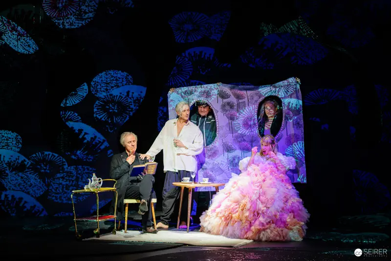 Lulu Stage Production at Kammerspiele: Theatrical Scene with Lavish Pink Gown