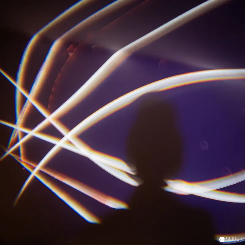 Light Trajectory: Abstract Optical Curves in Chromatic Gradient