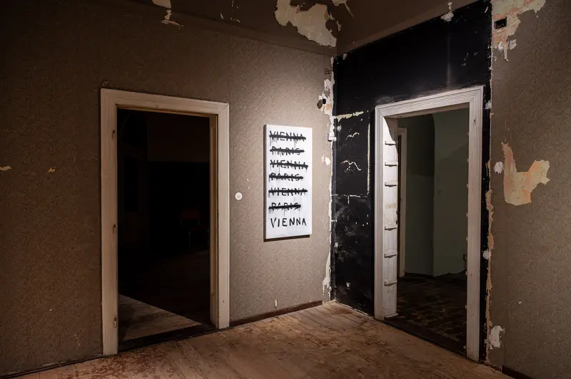 Liminal Spaces: Architectural Fragments with Crossed-Out Location Markers