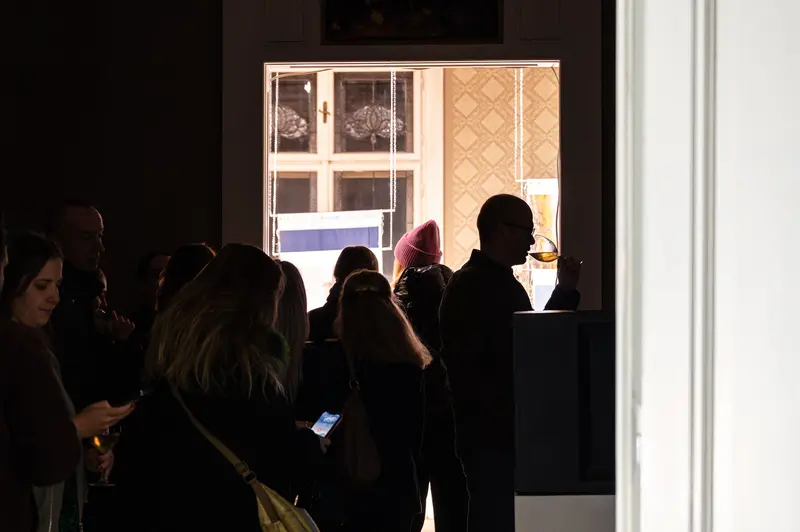 Silhouettes at Stefanie Moshammer's "A Fountain Playing In The Sun" Exhibition Opening