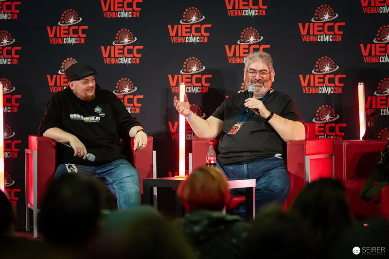 Doctor Who Panel with Whoniverse.at Moderator on VIECC Vienna Comic Con Stage