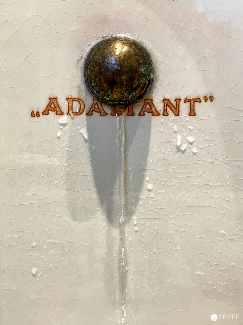 "Adamant" brass drain plug in historic bathtub, Südbahnhotel Semmering, November 2023