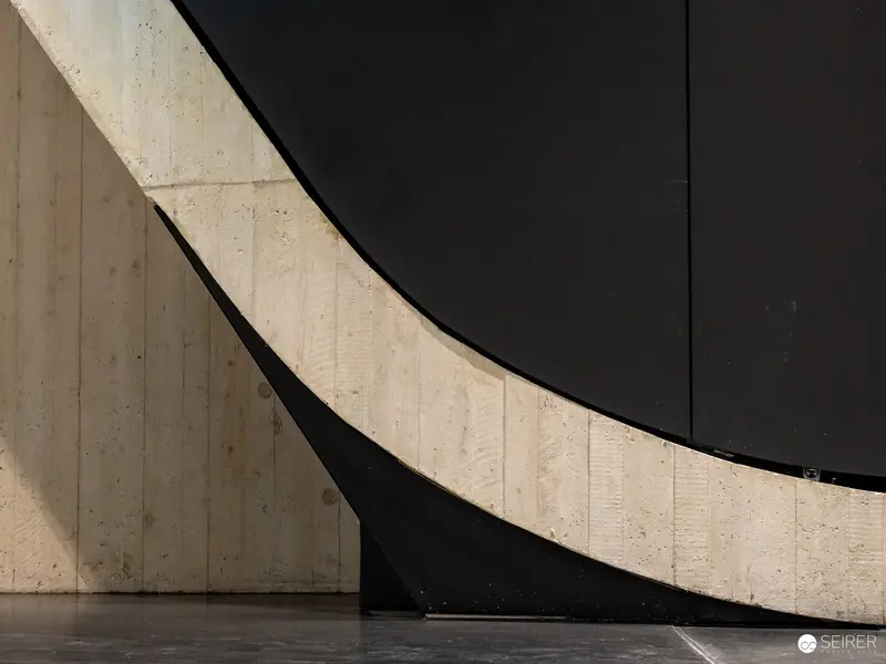 Curved Concrete Architectural Detail at Wien Museum Renovation Project