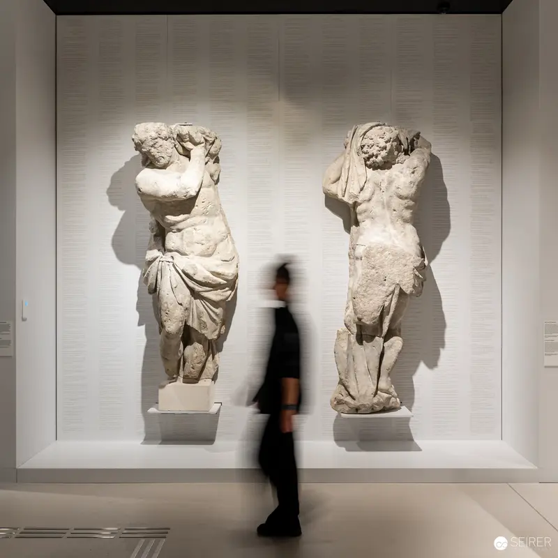 Monumental Stone Figures at Wien Museum Preopening, December 2023