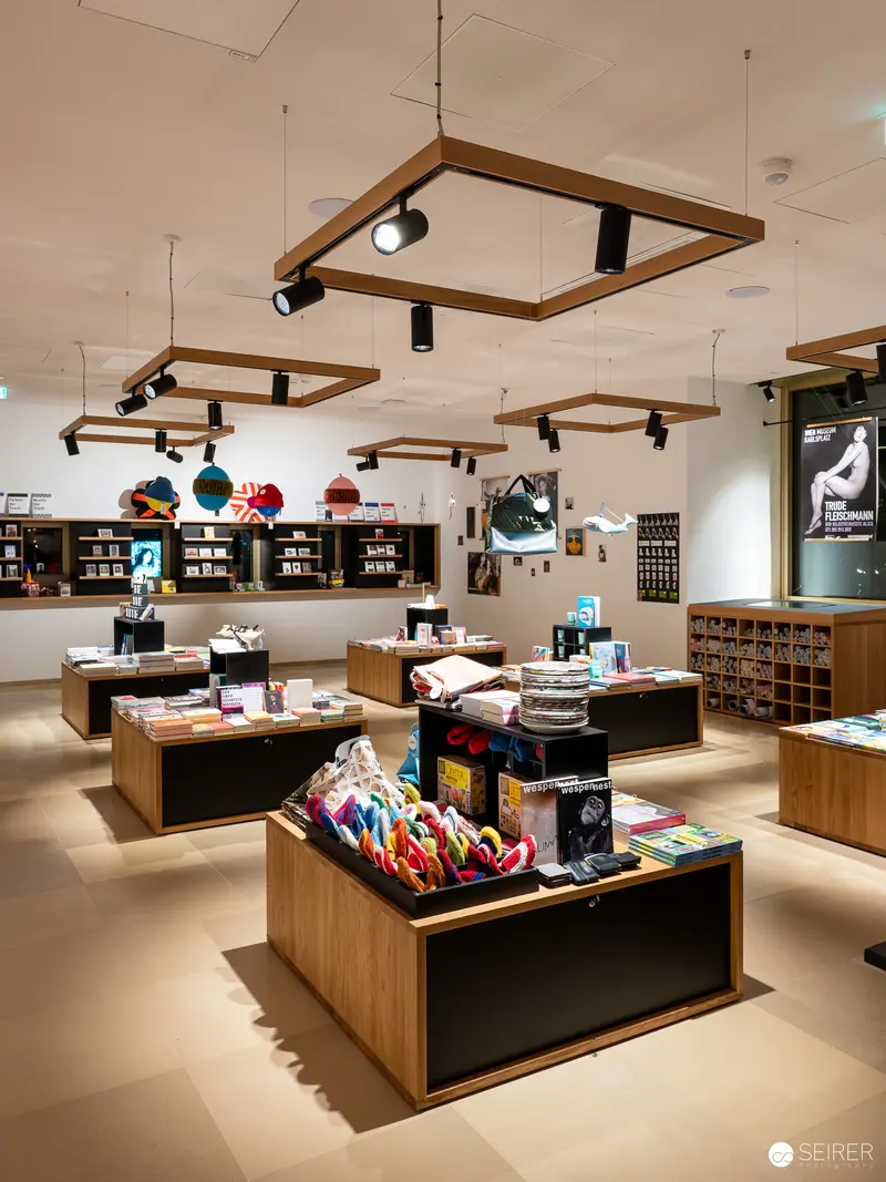 Wien Museum Gift Shop Interior During Preopening Renovation, December 2023