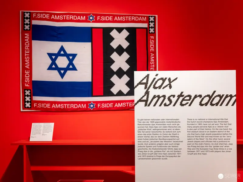F-Side Amsterdam Flag with Israeli and Ajax Football Club Imagery