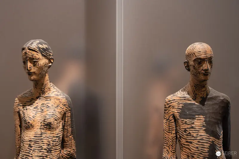 Two Carved Wooden Anatomical Sculptures at Isculpture Gallery, San Gimignano