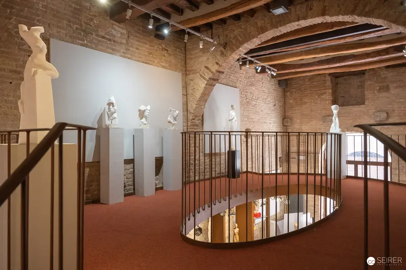 Sculptural Installations in San Gimignano's Isculpture Gallery Archival Space