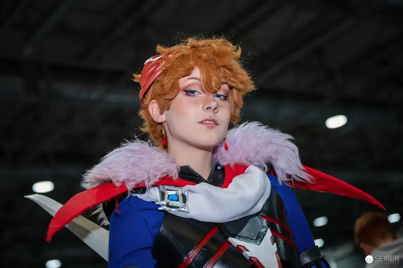 Cosplayer in Vibrant Anime Costume at Vienna ComicCon 2023