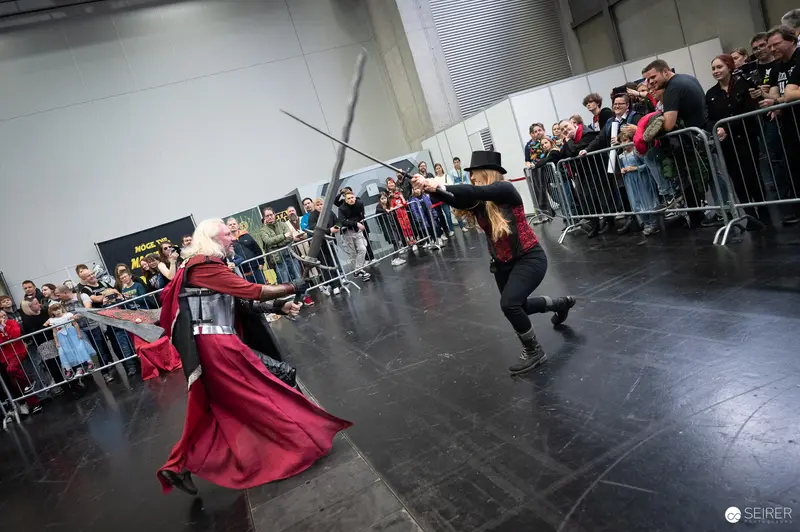 Theatrical Sword Fight Performance at Vienna ComicCon 2023