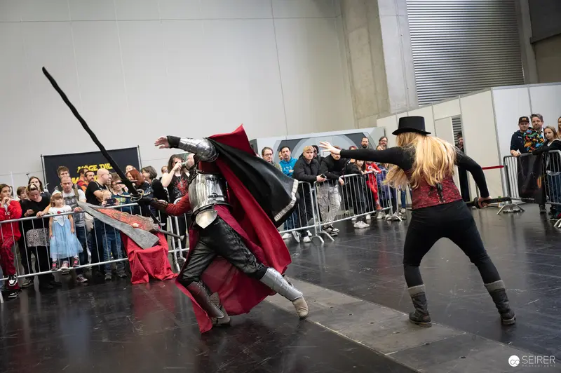 Sword Fight Performance at Vienna ComicCon 2023 Cosplay Stage