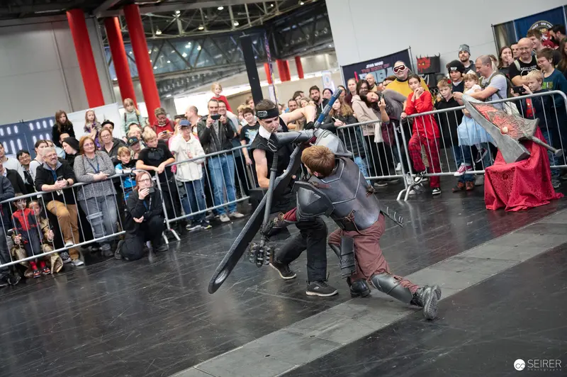 Bis Einer Weint Performance Combat Scene at Vienna ComicCon 2023