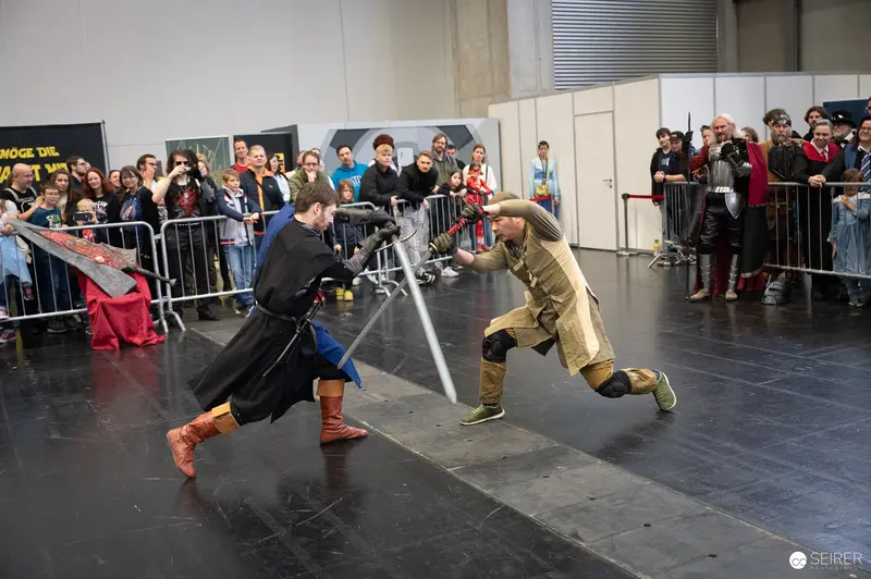 Sword Combat Performance at Vienna ComicCon 2023 Medieval Reenactment