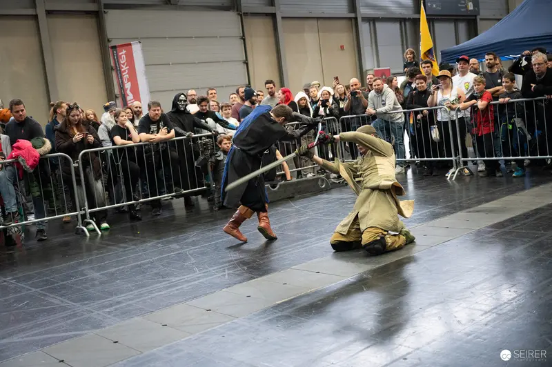 Medieval Combat Performance at Vienna ComicCon 2023 Live Demonstration