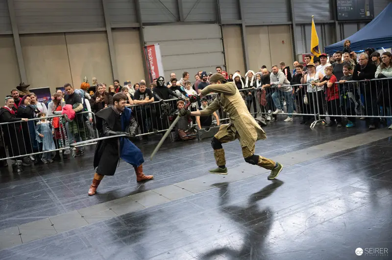 Medieval Combat Demonstration at Vienna ComicCon 2023 Sword Fighting Performance