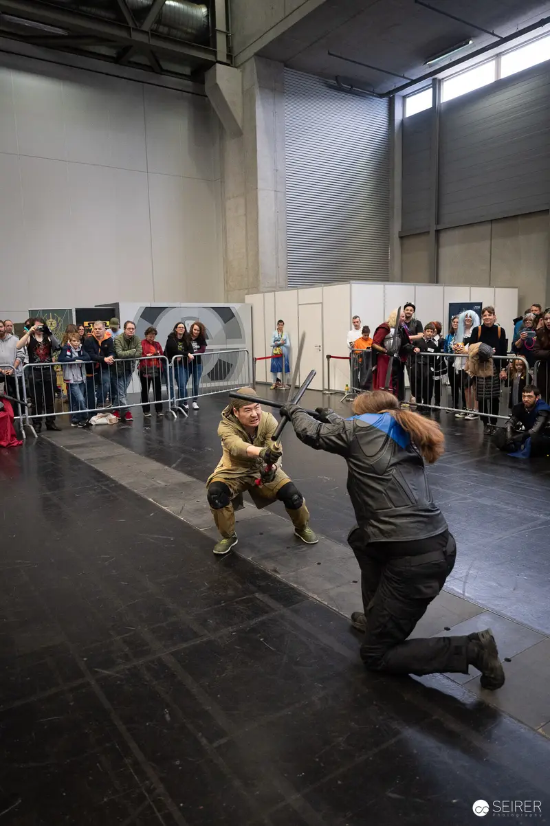 Bis Einer Weint Performance Combat Scene at Vienna ComicCon 2023