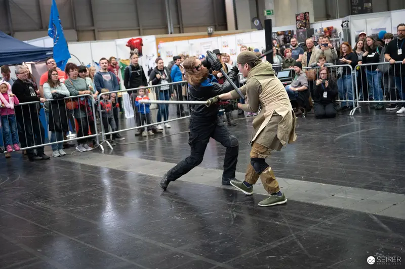 Dramatic Fight Performance at Vienna ComicCon 2023 Cosplay Stage