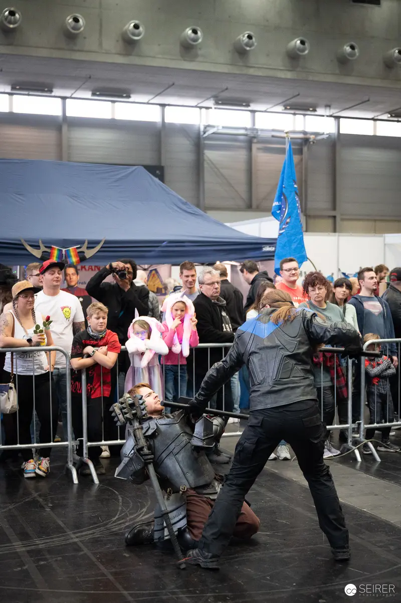 Bis Einer Weint Performance at Vienna ComicCon 2023 Stage Combat Demonstration