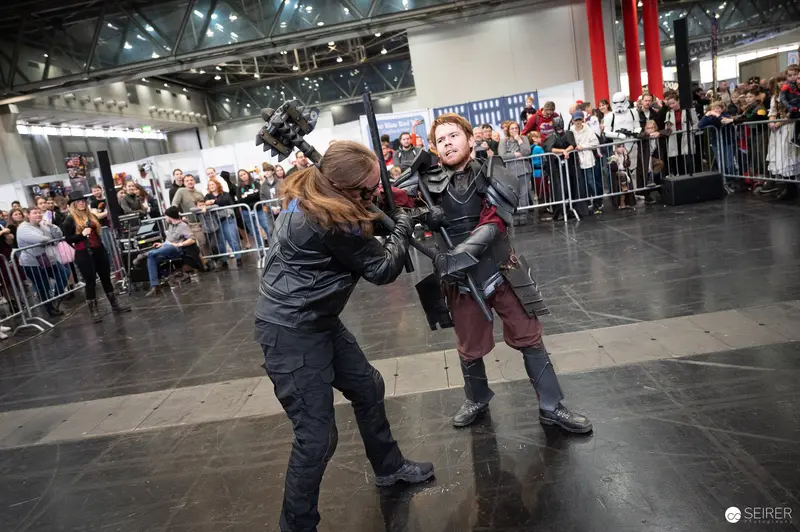 Bis Einer Weint Performance Combat Scene at Vienna ComicCon 2023
