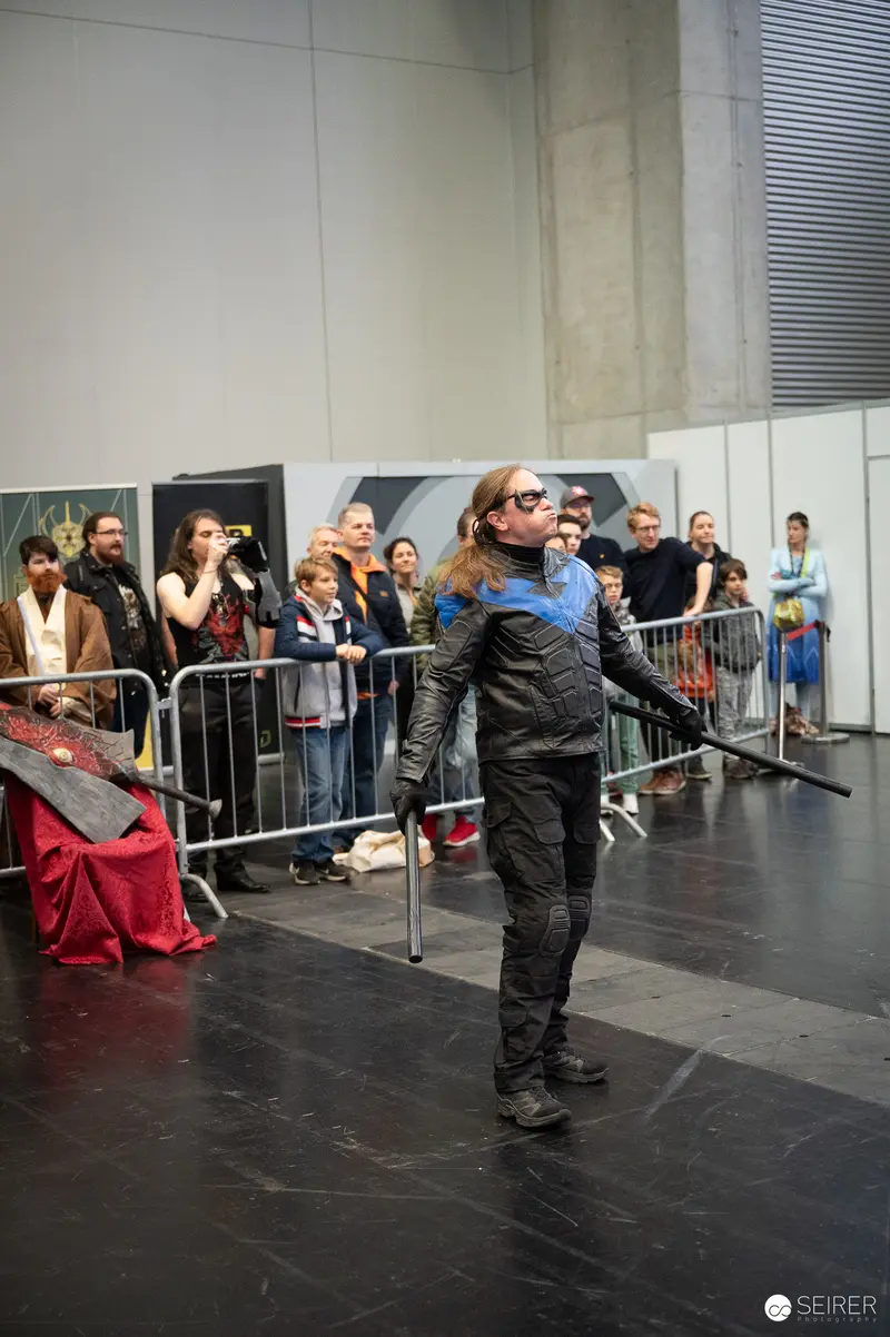Bis Einer Weint Performance Artist at Vienna ComicCon 2023