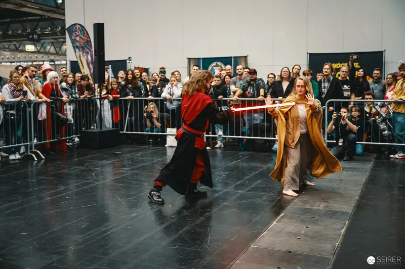 Vienna ComicCon 2023 Lightsaber Battle Demonstration on Main Stage