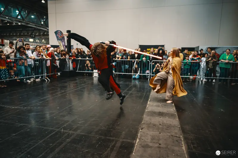 Lightsaber Duel Performance at Vienna ComicCon 2023 Cosplay Stage