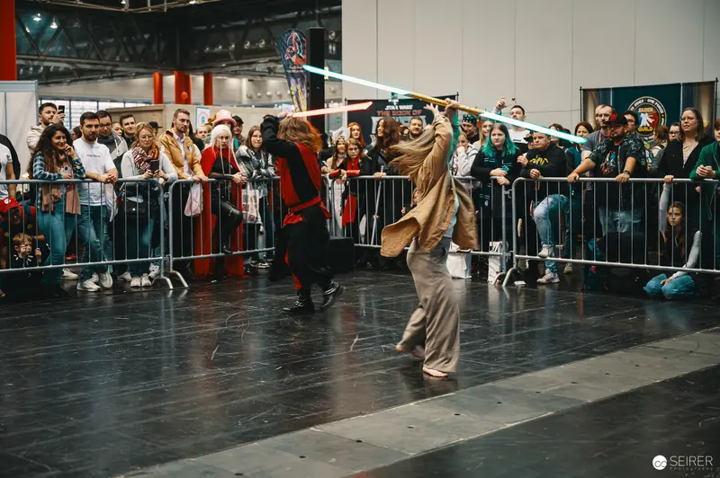 Lightsaber Duel Performers Battle at Vienna ComicCon 2023