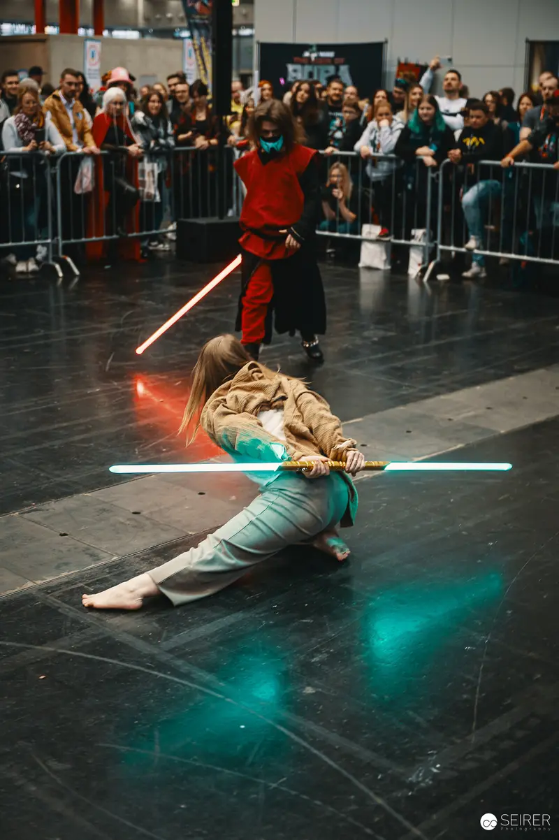 Lightsaber Duel Performance at Vienna ComicCon 2023 Cosplay Stage