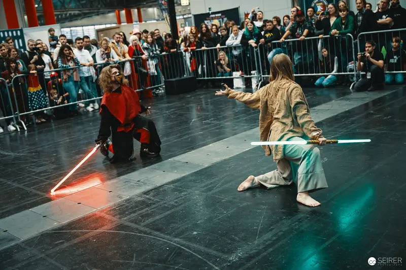 Star Wars Lightsaber Duel at Vienna ComicCon 2023 Cosplay Stage