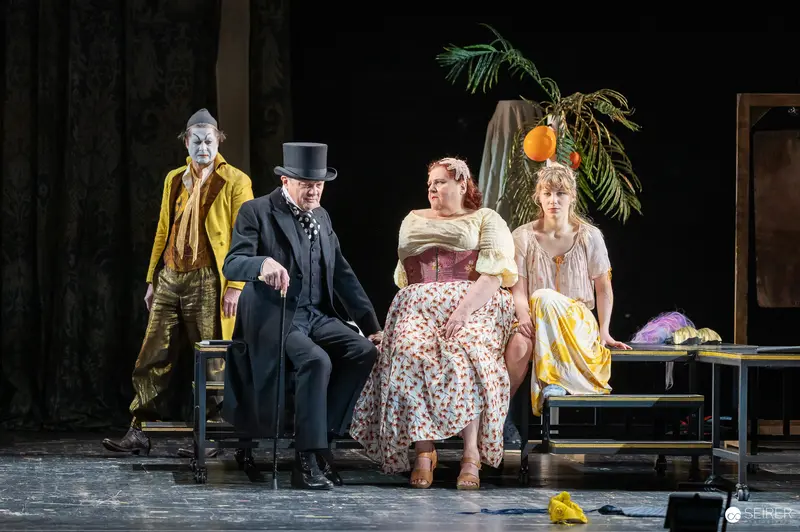Ensemble Cast in Period Costumes for "Es muß geschieden sein" Theatrical Production
