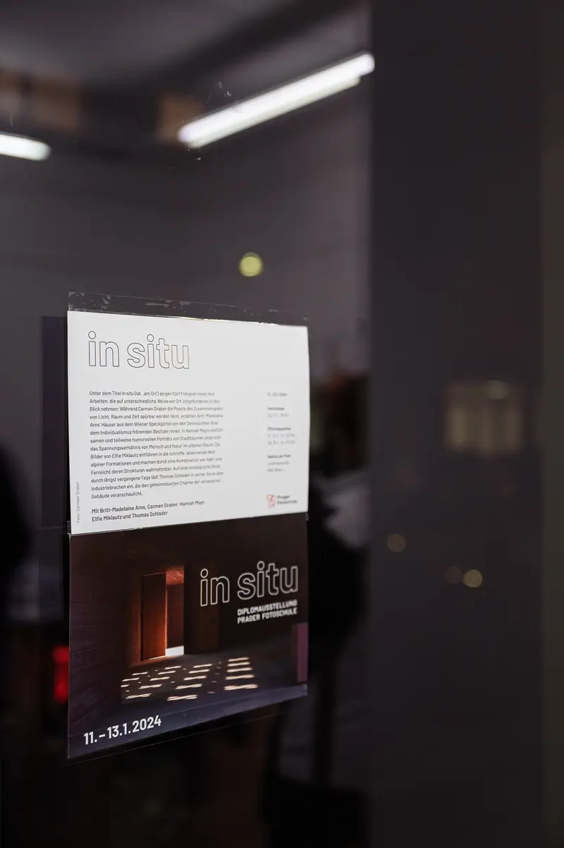 In Situ Exhibition Poster at Diploma Exhibition of Prague Photography School