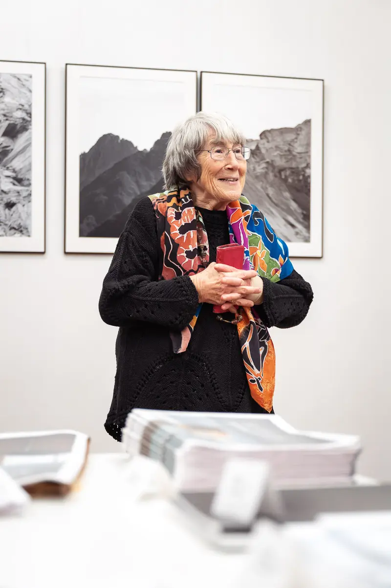Elfie Miklautz at Prague Photo School Diploma Exhibition Vernissage, January 2024