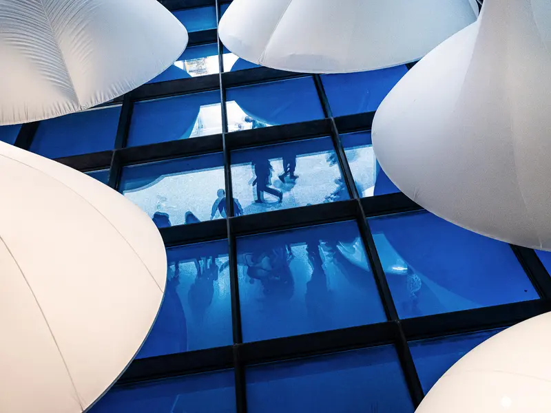 White Inflatable Structures at Technical Museum Vienna Energy Exhibition