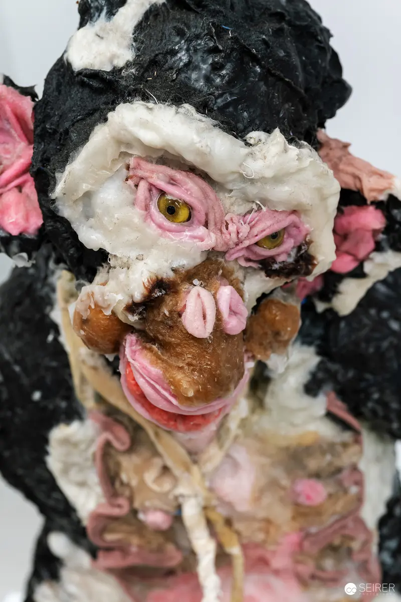 Grotesque Sculptural Bust Depicting Distorted Organic Human Form