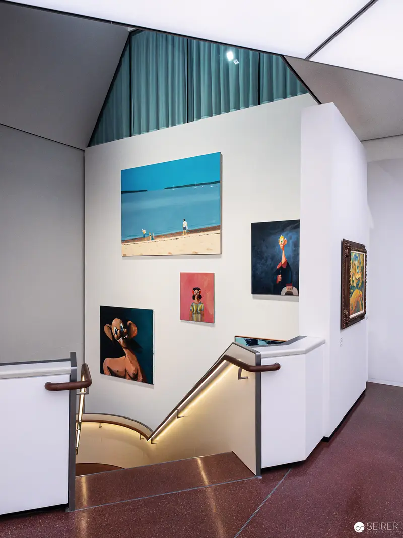 Art Gallery Interior with Diverse Paintings at Heidi Horten Collection Exhibition