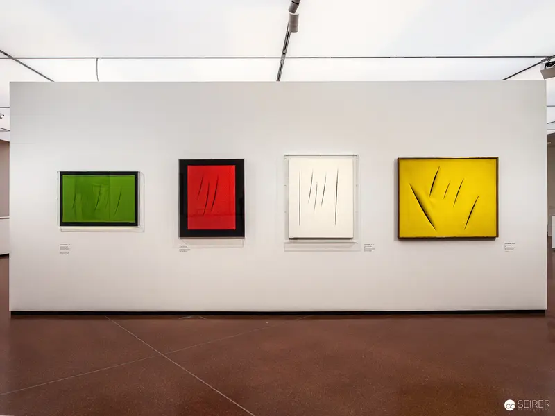 Minimalist Abstract Artworks in Four Colors at Heidi Horten Collection Exhibition