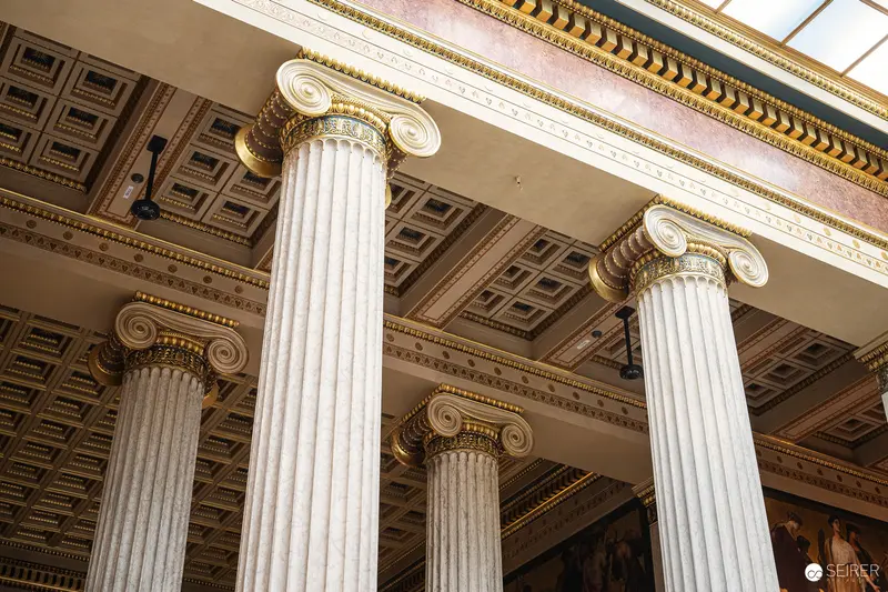 Neoclassical Ionic Columns of Austrian Parliamentary Building in Vienna
