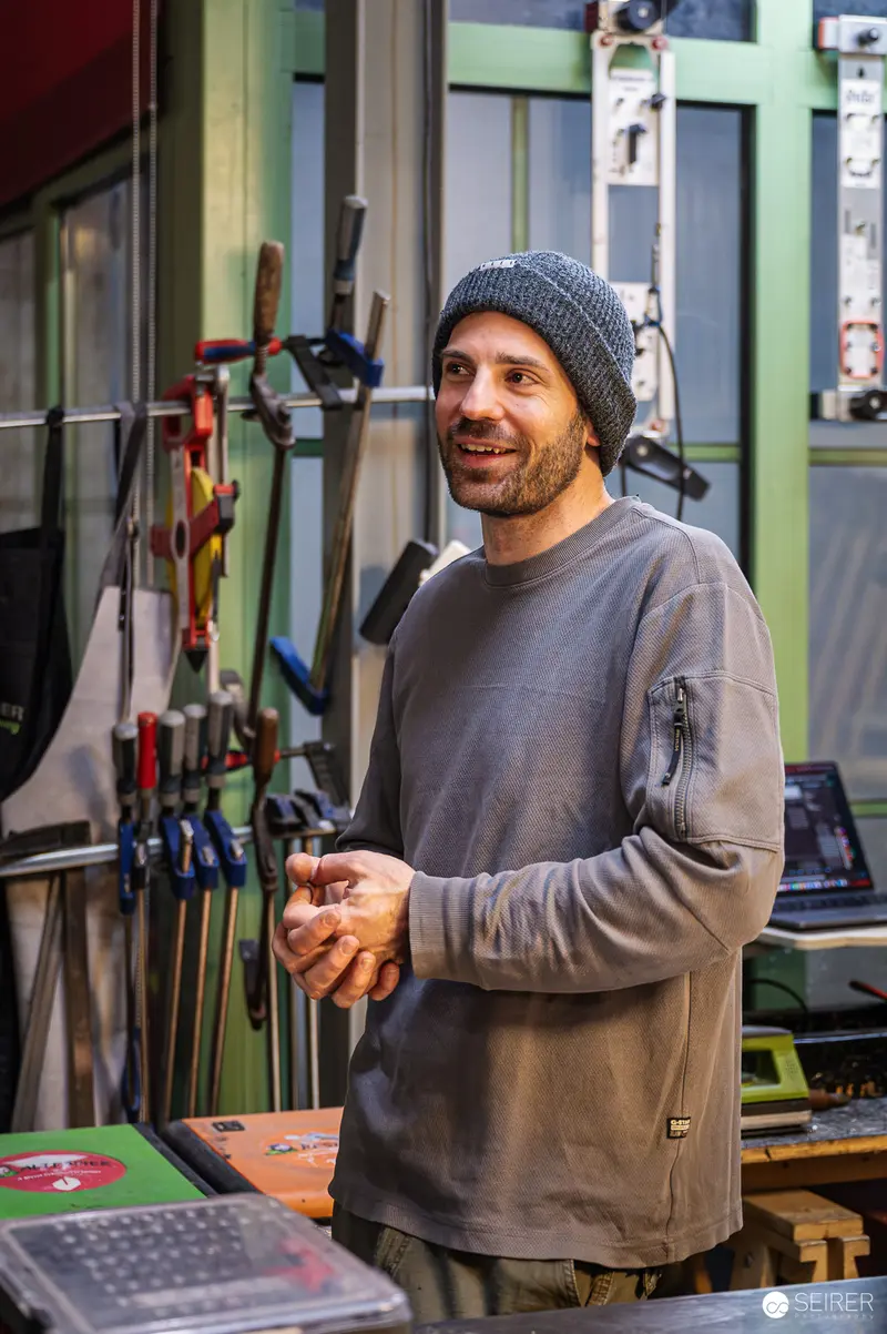 Craftsman Working at Ünique Skis Workshop in Vienna
