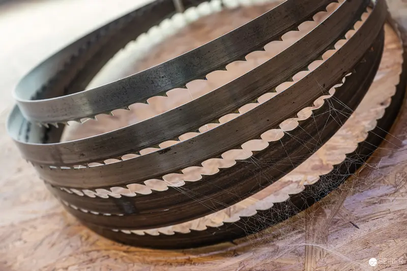 Handcrafted Ski Manufacturing: Detail of Layered Wooden Construction