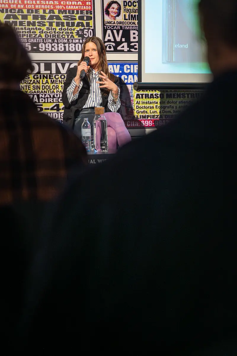 Stefanie Moshammer Speaking at Book Talk for "Each Poison A Pillow" in Vienna