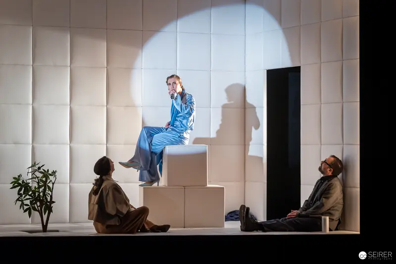 James Brown in Blue Suit at Kammerspiele Wien Theater Performance
