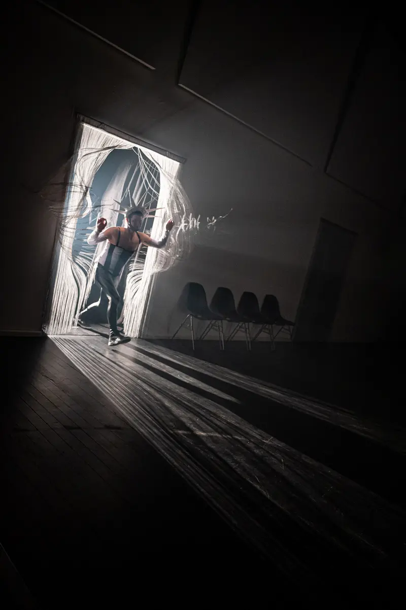 Dramatic Theatrical Performance at Kosmos Theater, Wien Revealing Liminal Space