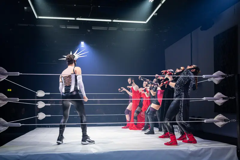 Avant-Garde Theater Performance "Keeping up with the Penthesileas" at Kosmos Theater, Wien