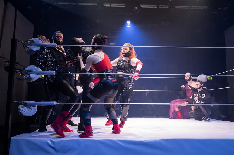 Professional Wrestling Match at Kosmos Theater During "Keeping Up with the Penthesileas" Performance