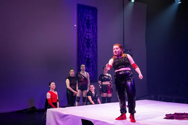 Penthesilea Cast Performs Dramatic Scene at Kosmos Theater, Wien