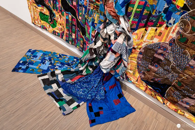 Vibrant Textile Installation at Albertina Modern's "The Beauty of Diversity" Exhibition
